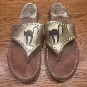 Jack Rogers Black Cat Halloween Sandals, Limited Edition 2015, Size 9